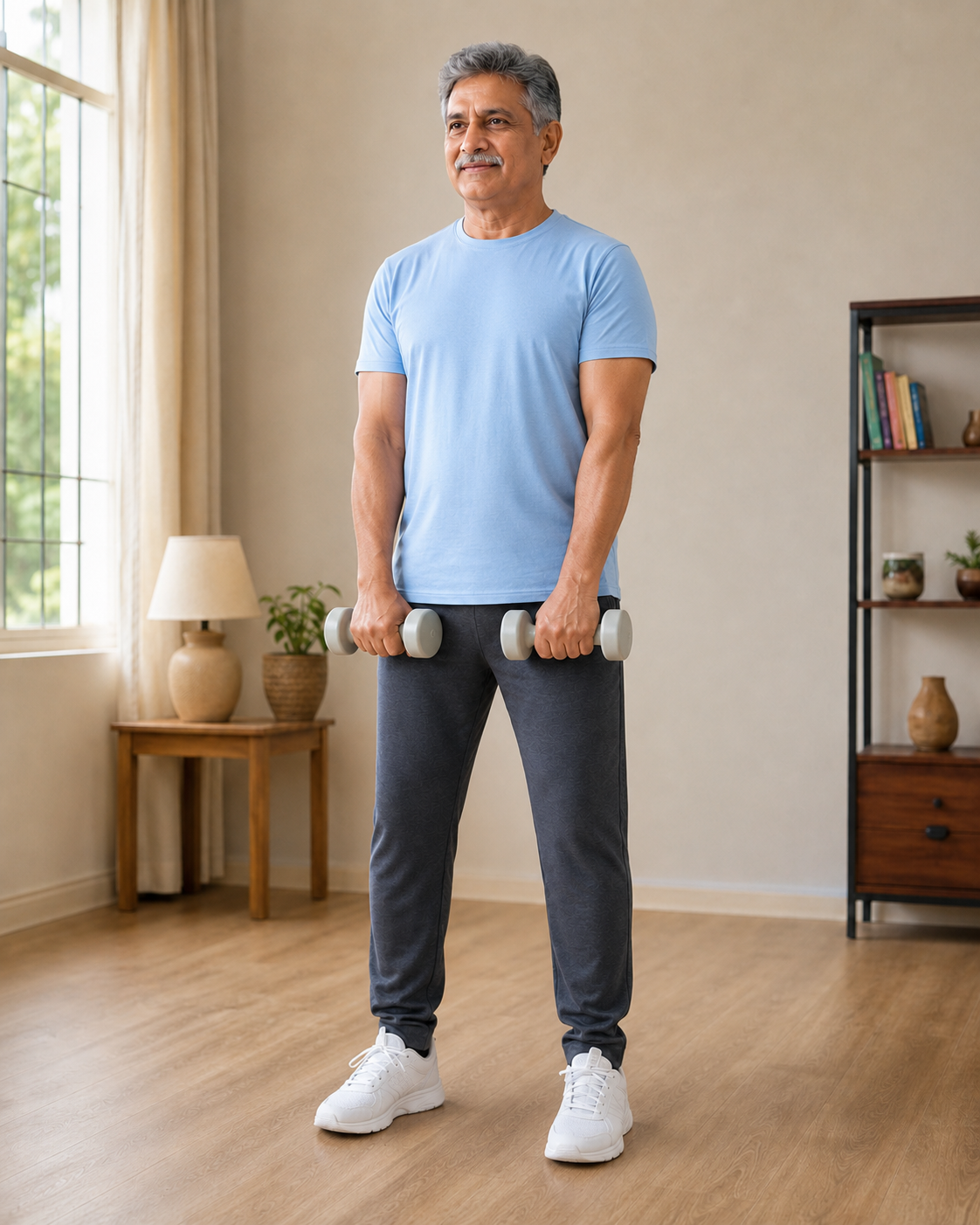 Dumbbell Romanian deadlift start position