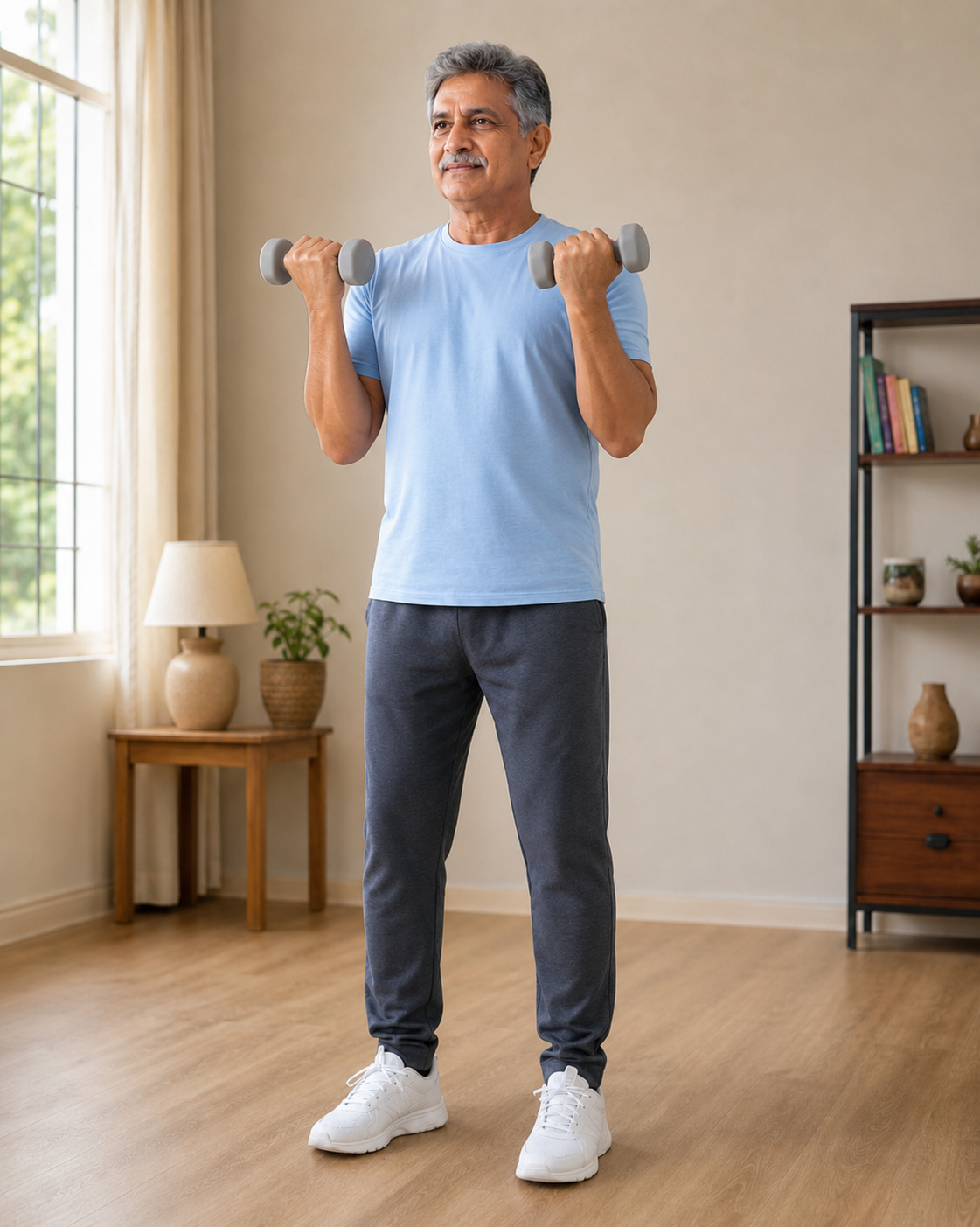 Biceps curl finish position